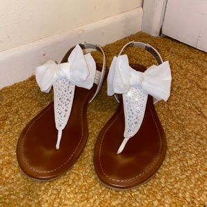 Material Girl White Sandals 9.5